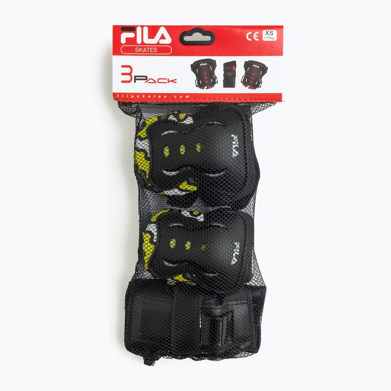 Zestaw ochraniaczy dziecięcych FILA FP Gears black/yellow 9