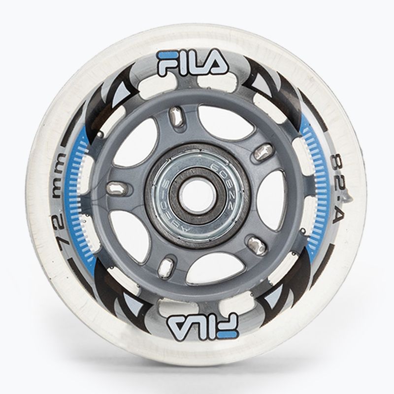 Kółka do rolek z łożyskami FILA Wheels ABEC 5 72mm/82A 8 szt. white