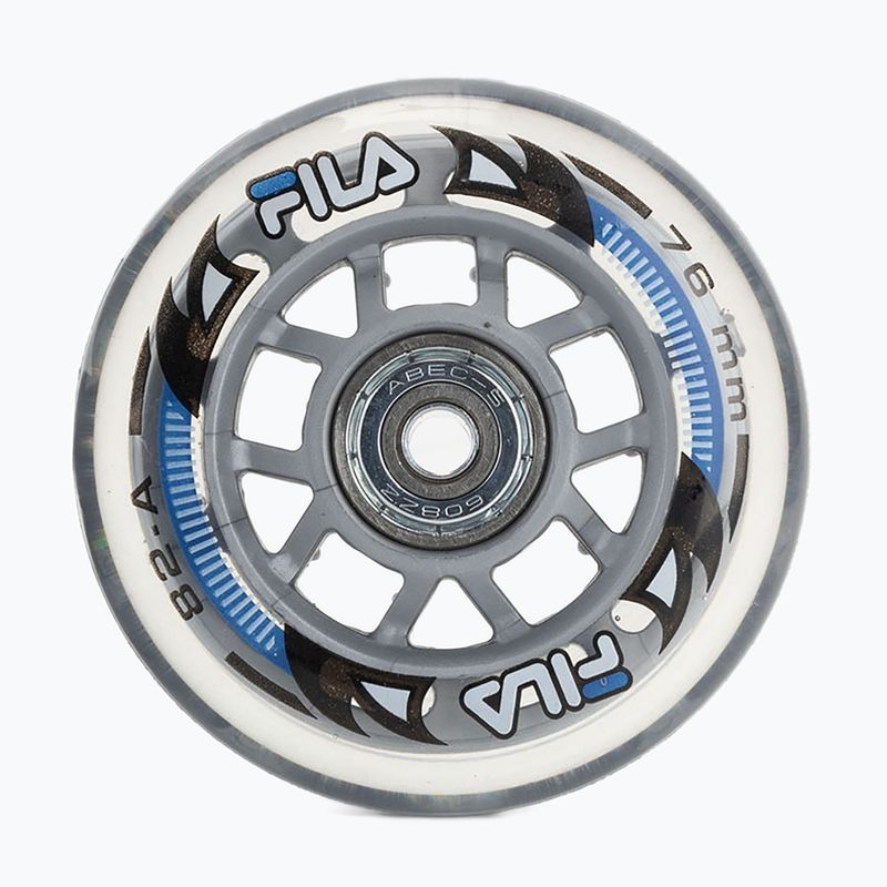 Kółka do rolek z łożyskami FILA Wheels ABEC 5 76mm/82A 8 szt. white