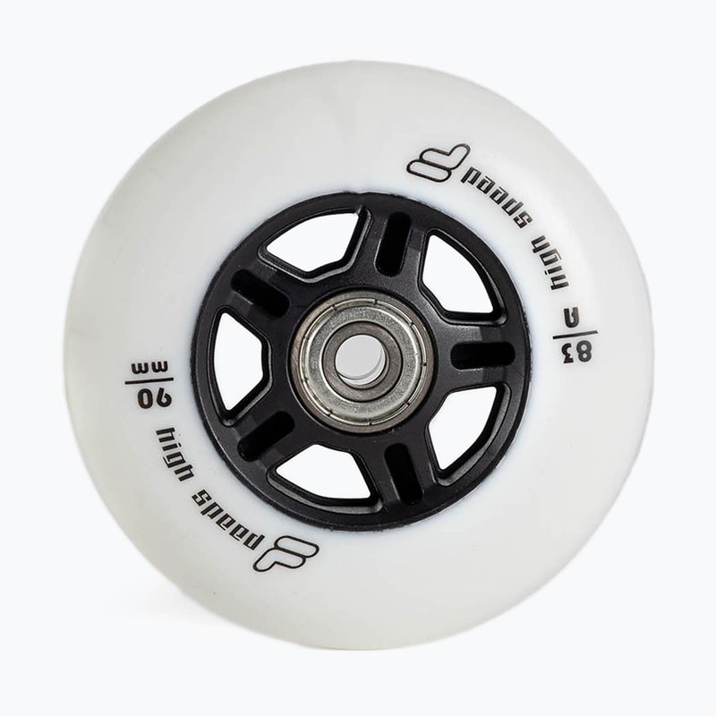 Kółka do rolek z łożyskami FILA Wheels ABEC 9 90mm/83A 8 szt. white