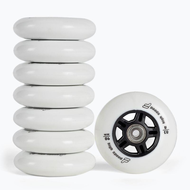 Kółka do rolek z łożyskami FILA Wheels ABEC 9 90mm/83A 8 szt. white 2