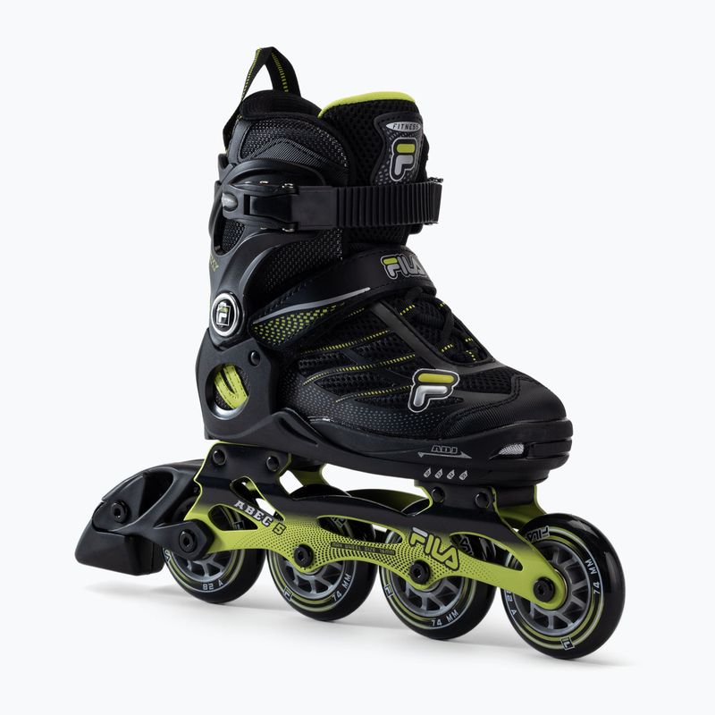 Rolki dziecięce FILA Wizy Alu black/lime
