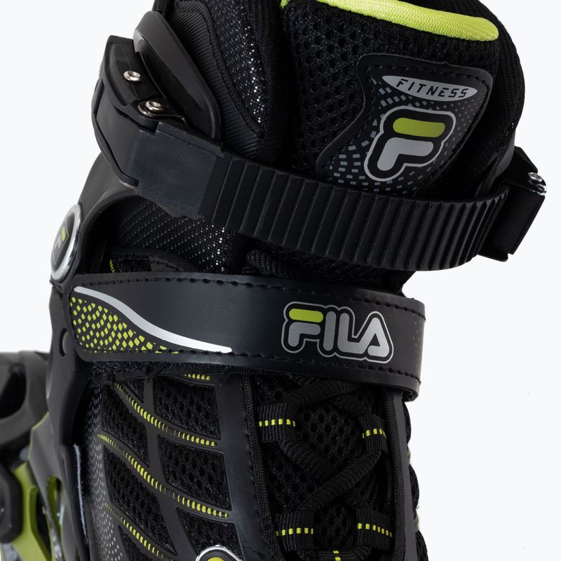 Rolki dziecięce FILA Wizy Alu black/lime 5