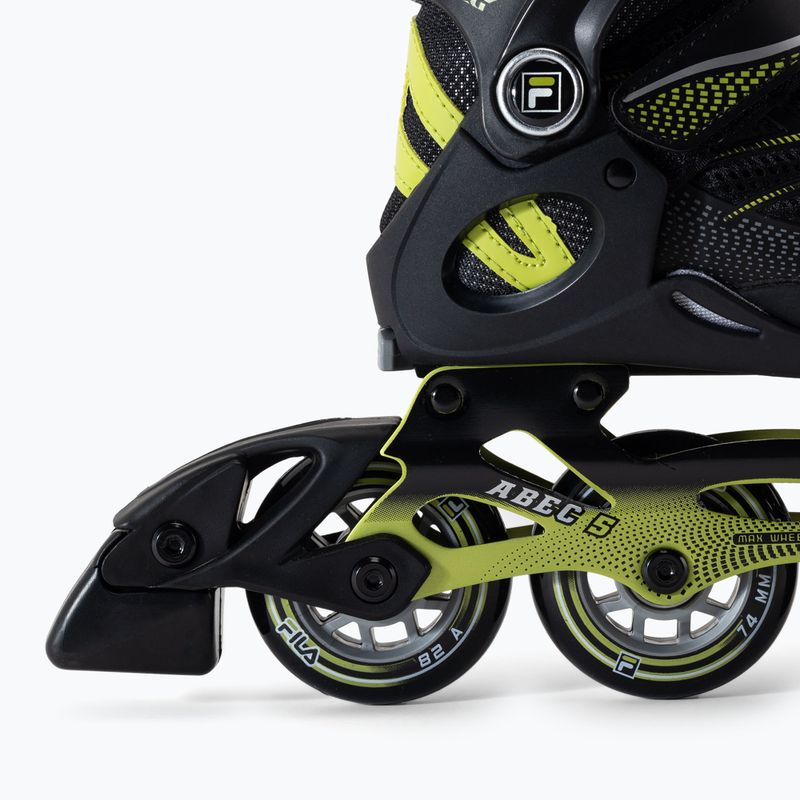 Rolki dziecięce FILA Wizy Alu black/lime 7