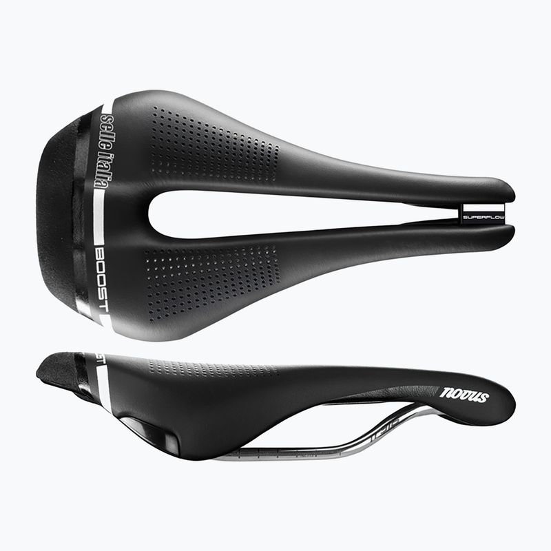 Siodełko rowerowe Selle Italia Novus Boost Superflow, Ti 316 Rail, Fibra-Tek