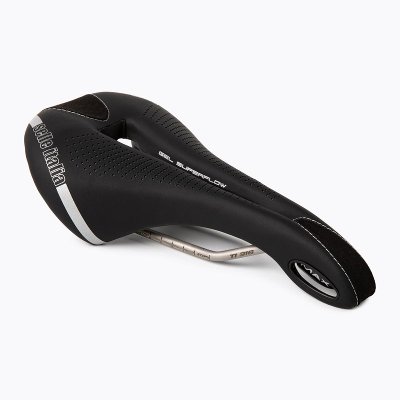 Siodełko rowerowe Selle Italia Max Flite Gel Superflow, TI 316 Rail, Fibra-Tek, Light Gel black