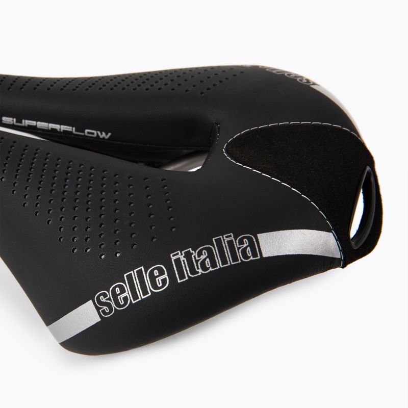 Siodełko rowerowe Selle Italia Max Flite Gel Superflow, TI 316 Rail, Fibra-Tek, Light Gel black 6