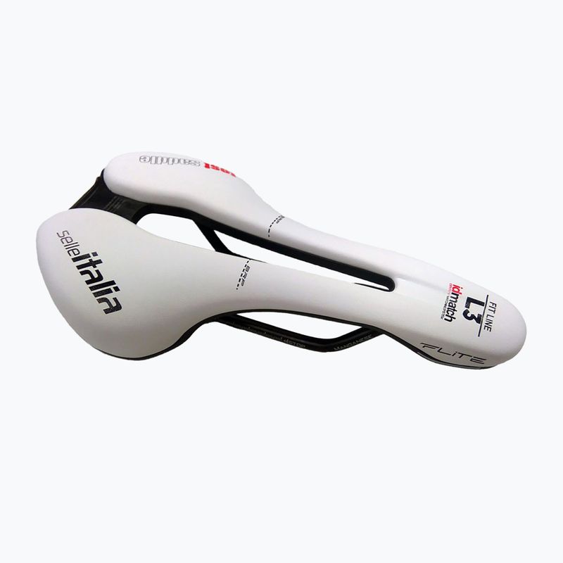Siodełko rowerowe Selle Italia Flite Boost TM Superflow, Manganese Rail, Soft-Tek white