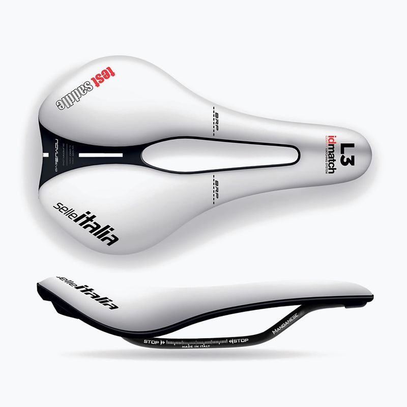 Siodełko rowerowe Selle Italia Novus Boost Evo TM, Superflow, Manganese Rail, Soft-Tek white