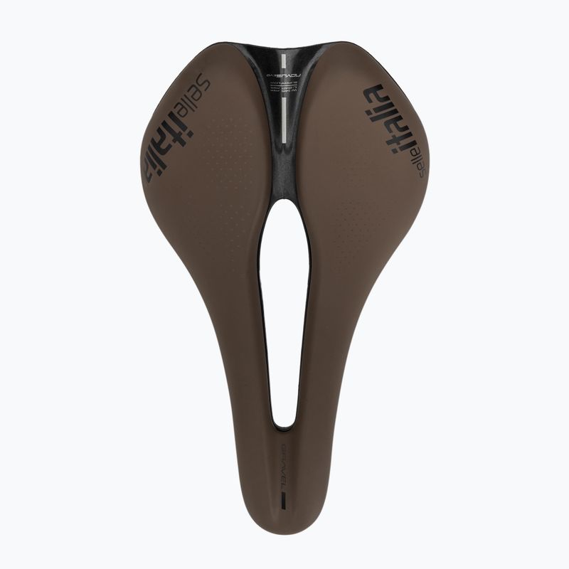 Siodełko rowerowe Selle Italia Novus Boost Evo Gravel TM, Superflow, Manganese Rail, Soft-Trek brown 3