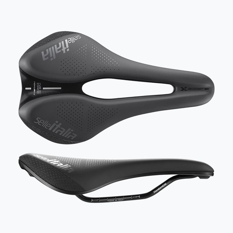 Siodełko rowerowe Selle Italia Novus Boost Evo X-Cross TM Superflow, Manganese Rail, Soft-Tek black