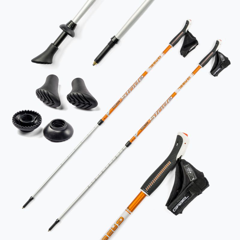 Kije nordic walking GABEL Vario S - 9.6 pomarańczowe 7008350550000 7