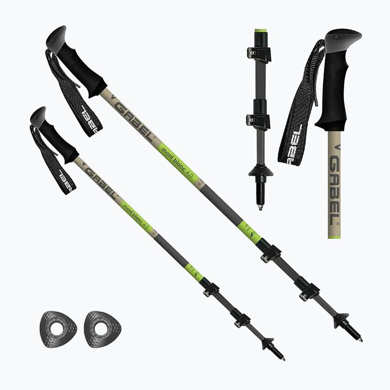 Kije trekkingowe GABEL Mont Blanc F.L. 4.0 zielone 7008432300000 7