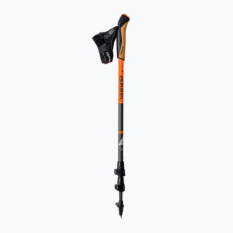 Kije nordic walking GABEL Carbon XT 3S 100 F.L. czarno-pomarańczowe 7009351420000 2