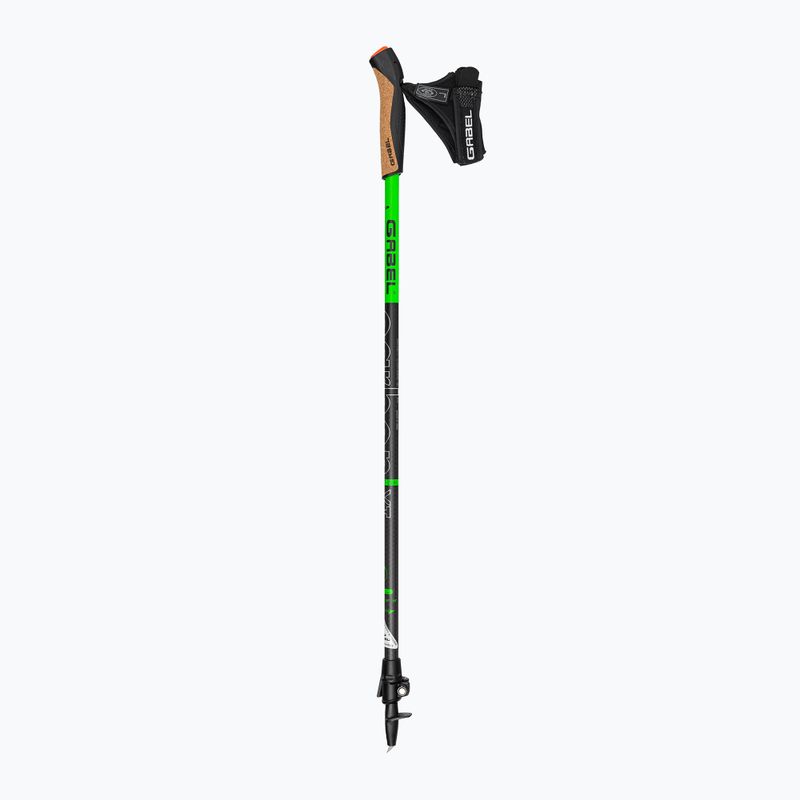 Kije nordic walking GABEL Carbon XT 2S 80 F.L. czarno-zielone 7009351490000 2