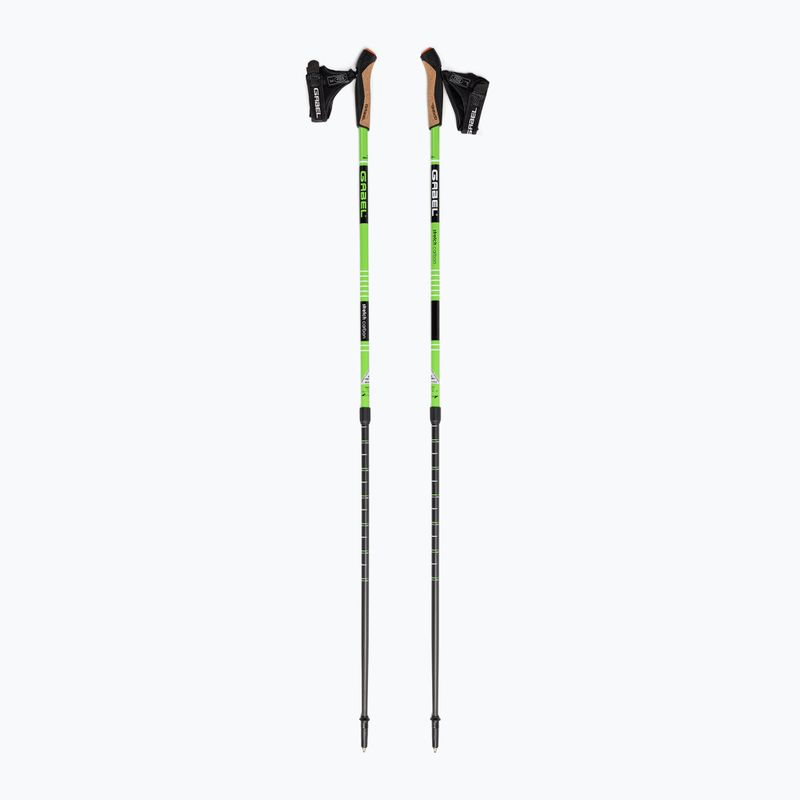 Kije nordic walking GABEL Strech Carbon zielone