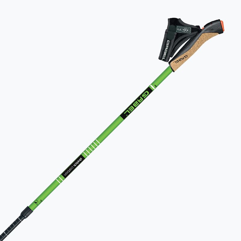Kije nordic walking GABEL Strech Carbon zielone 8