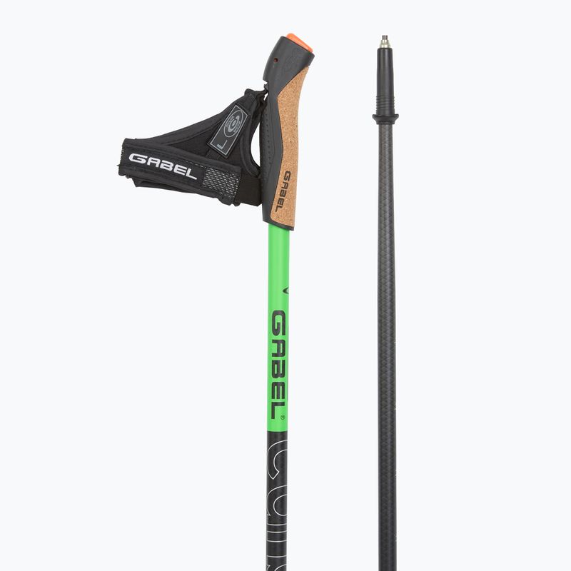 Kije nordic walking GABEL Carbon XT 2S 80 F.L. czarny/limonkowy 3