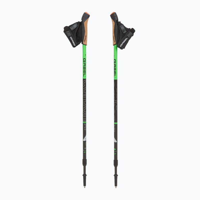 Kije nordic walking GABEL Carbon XT 2S 80 F.L. czarny/limonkowy 5