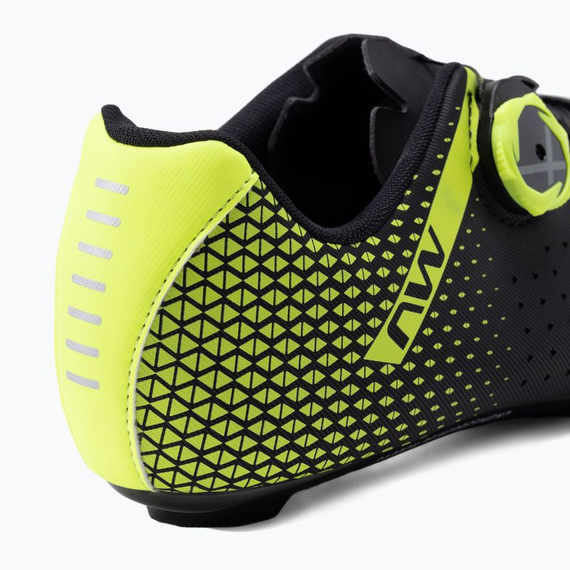 Buty szosowe męskie Northwave Core Plus 2 black/yellow fluo 10