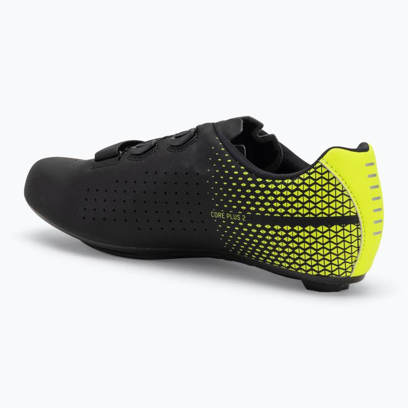 Buty szosowe męskie Northwave Core Plus 2 black/yellow fluo 3
