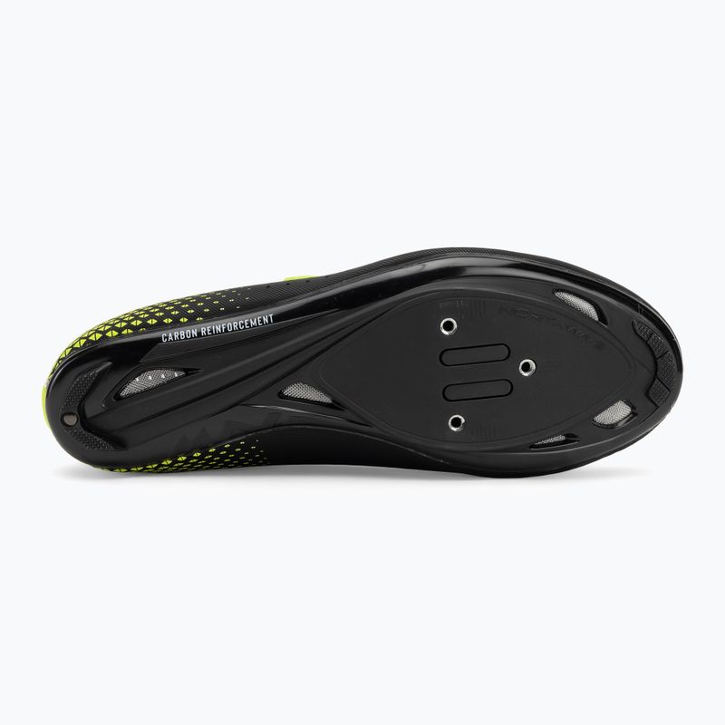 Buty szosowe męskie Northwave Core Plus 2 black/yellow fluo 4