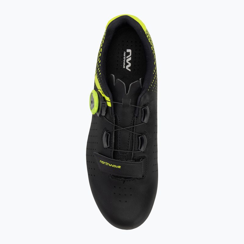 Buty szosowe męskie Northwave Core Plus 2 black/yellow fluo 5