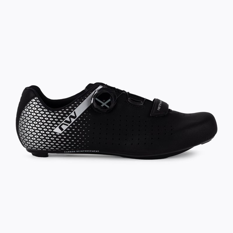 Buty szosowe męskie Northwave Core Plus 2 Wide black/silver 2