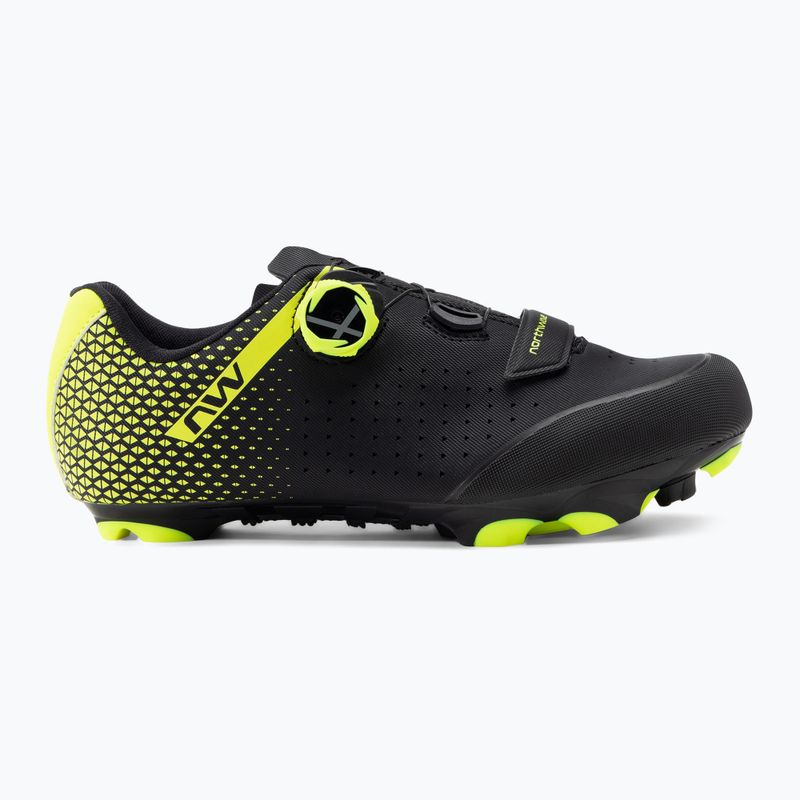 Buty rowerowe MTB męskie Northwave Origin Plus 2 black/yellow fluo 2