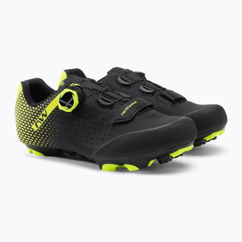 Buty rowerowe MTB męskie Northwave Origin Plus 2 black/yellow fluo 5