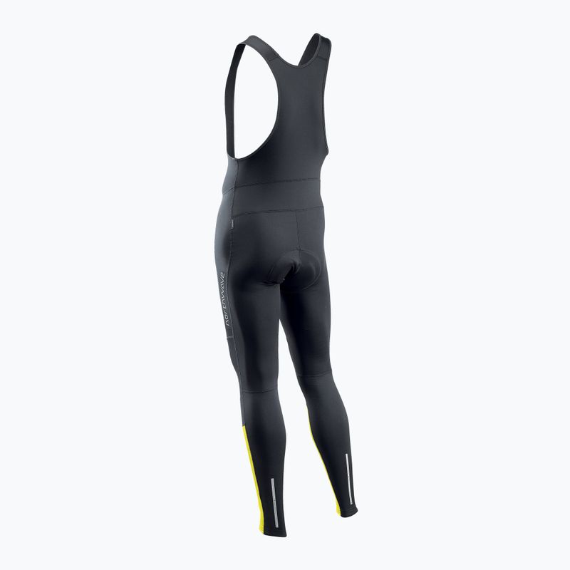 Spodnie rowerowe męskie Northwave Force 2 Bibtight MS black/yellow fluo 2