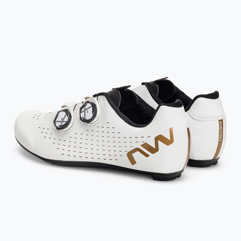 Buty szosowe męskie Northwave Revolution 3 white/bronze 3