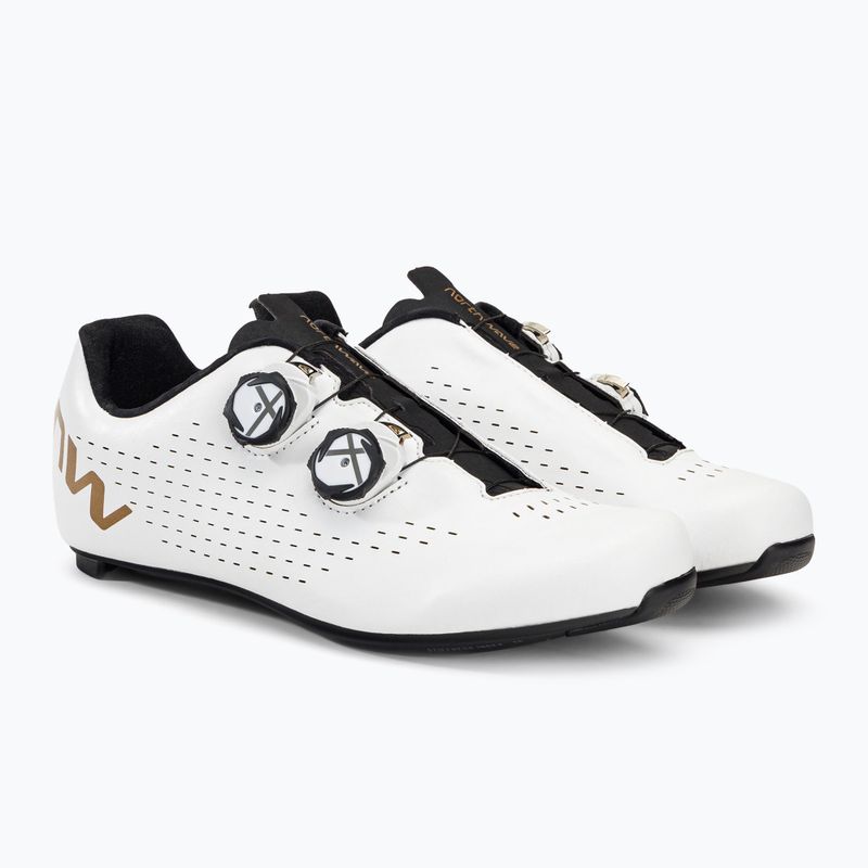 Buty szosowe męskie Northwave Revolution 3 white/bronze 4