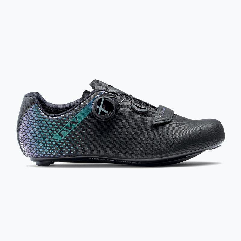 Buty szosowe damskie Northwave Core Plus 2 black/iridescent 10