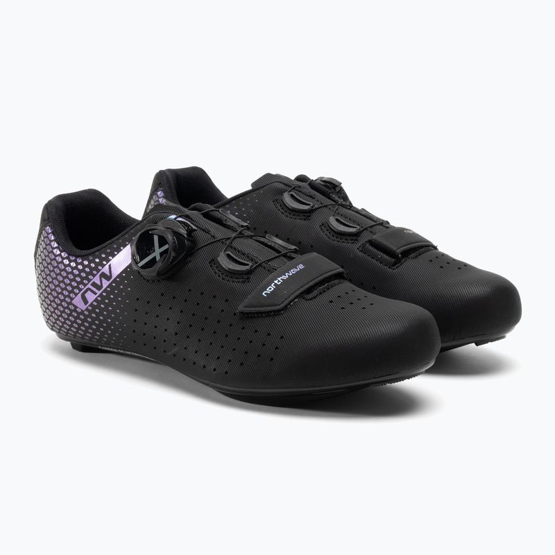 Buty szosowe damskie Northwave Core Plus 2 black/iridescent 4