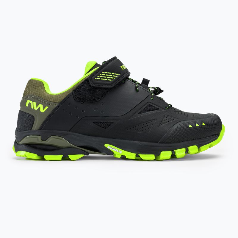 Buty rowerowe MTB męskie Northwave Spider 3 black/yellow fluo 2