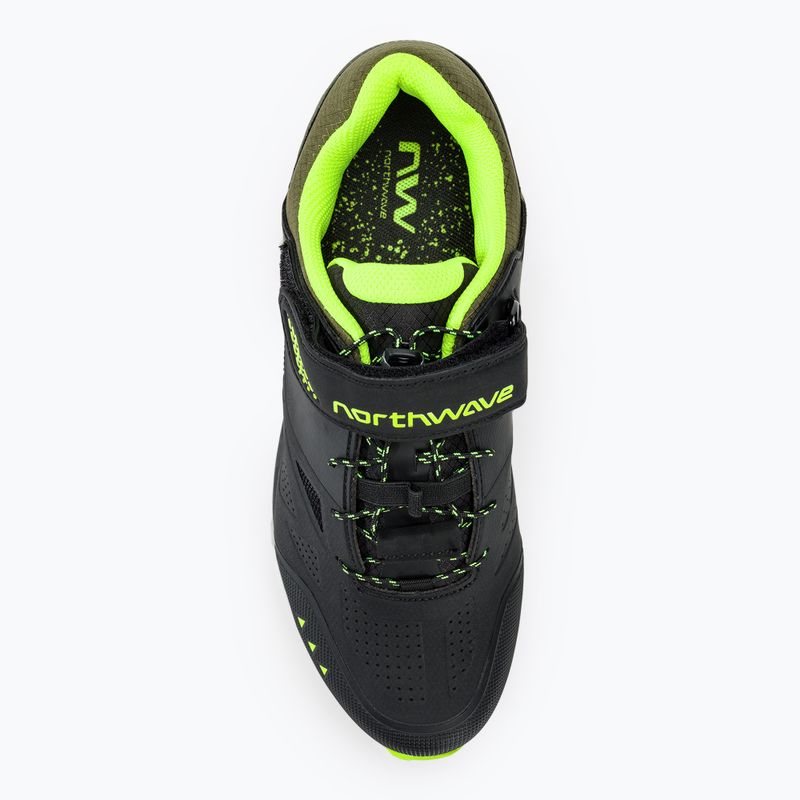 Buty rowerowe MTB męskie Northwave Spider 3 black/yellow fluo 5