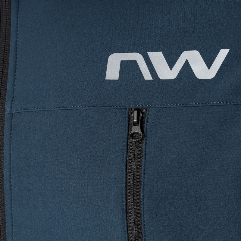 Kurtka rowerowa męska Northwave Easy Out Softshell deep blue/forest green 3