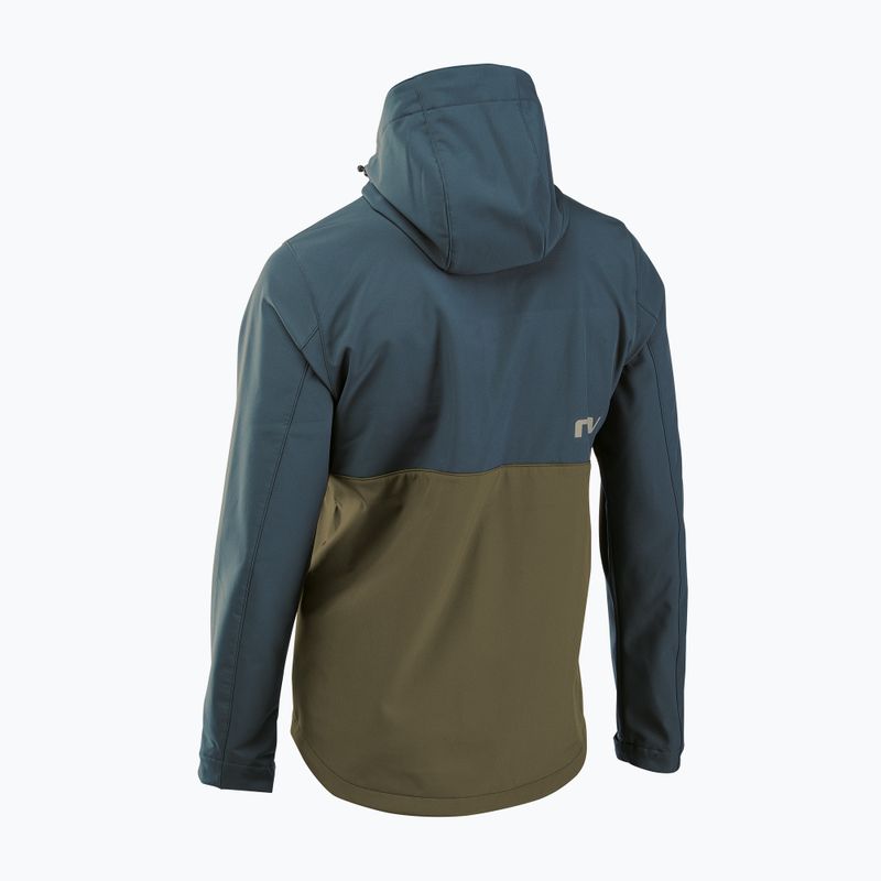 Kurtka rowerowa męska Northwave Easy Out Softshell deep blue/forest green 6