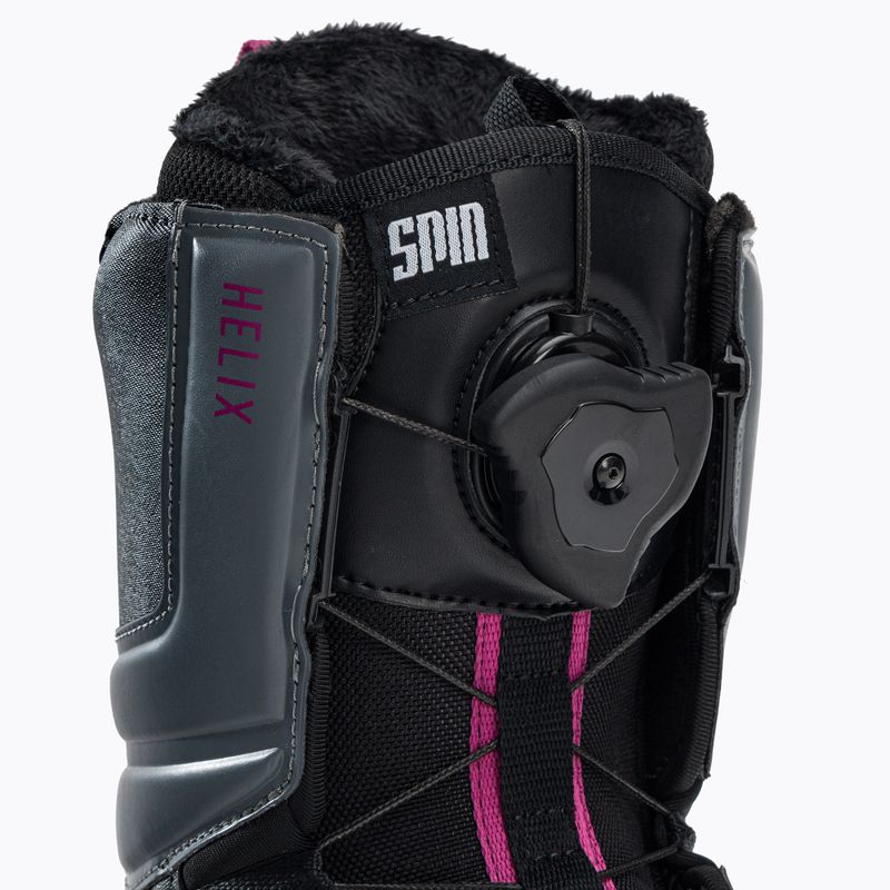 Buty snowboardowe damskie Northwave Helix Spin W black/dark grey 6