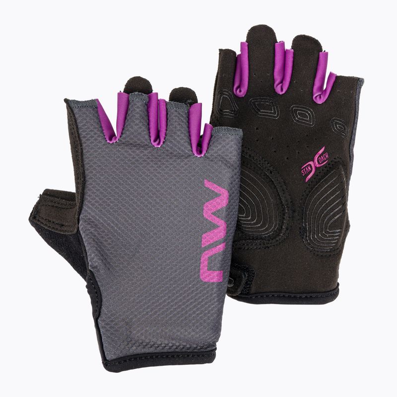 Rękawiczki rowerowe damskie Northwave Active Short Finger dark grey/pink