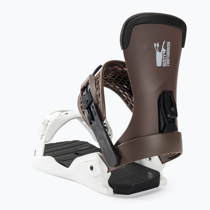 Wiązania snowboardowe męskie Drake Fifty Rtb chocolate/white 4