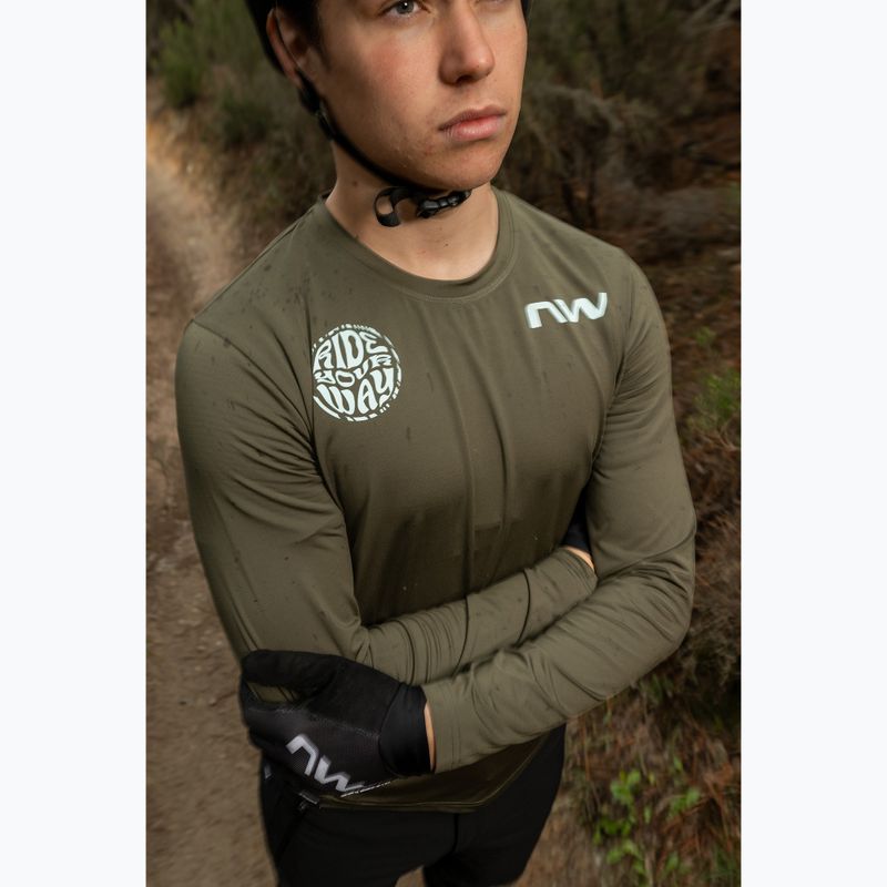 Longsleeve rowerowy męski Northwave Xtrail 2 forest green 5