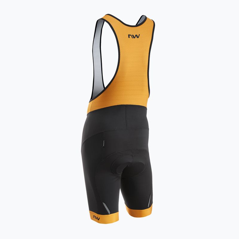 Spodenki rowerowe męskie Northwave Force Evo Bibshort black/ochre 2