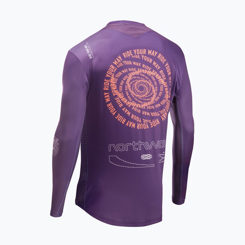 Longsleeve rowerowy męski Northwave Edge 2 dark purple/orange 2