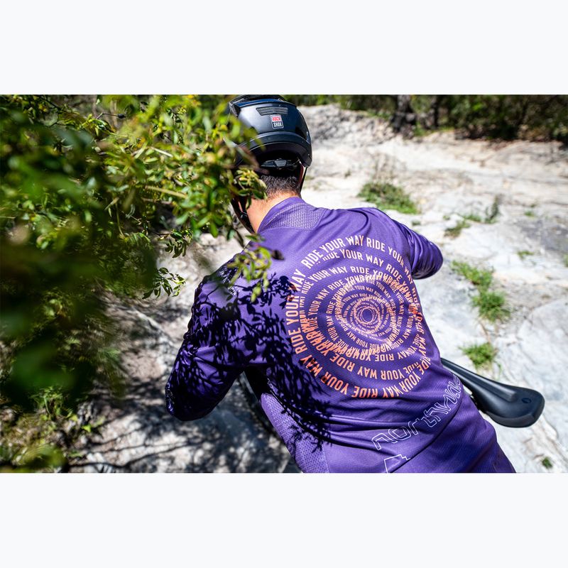 Longsleeve rowerowy męski Northwave Edge 2 dark purple/orange 6