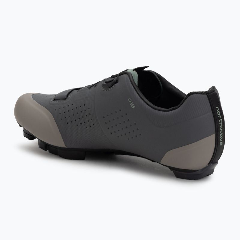 Buty rowerowe MTB męskie Northwave Razer dark grey/sage 3