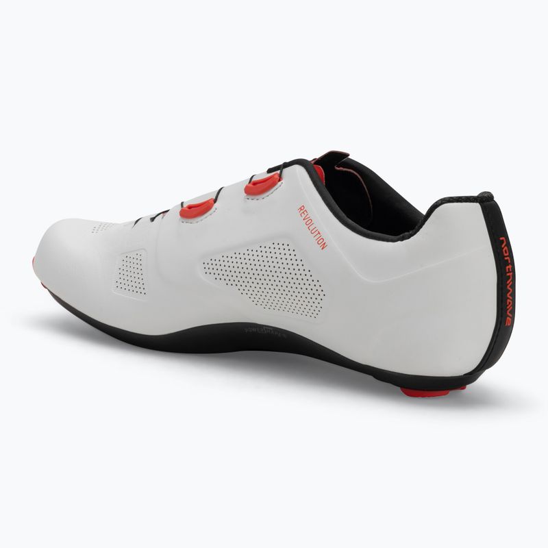 Buty szosowe męskie Northwave Revolution white/red fluo 3