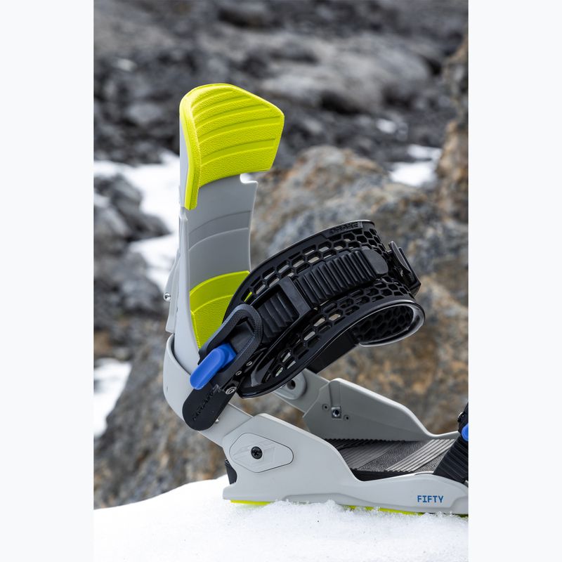Wiązania snowboardowe męskie Drake Fifty grey/lime 5