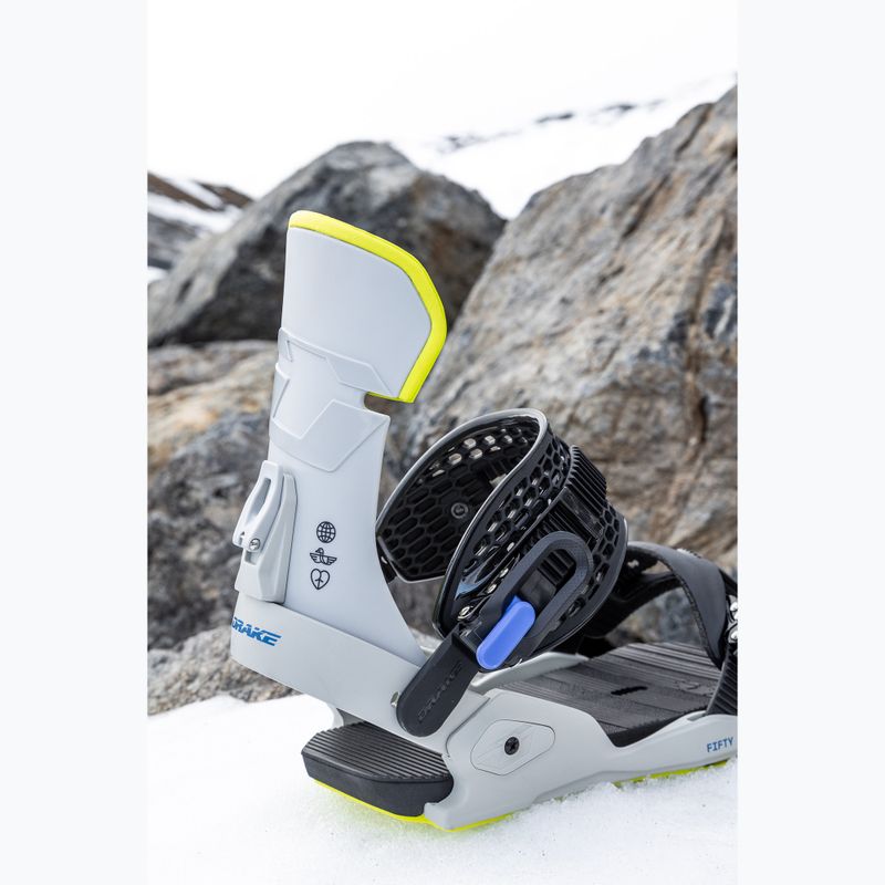 Wiązania snowboardowe męskie Drake Fifty grey/lime 6